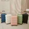 Malas de viagem moda rolando bagagem zíper roda silenciosa mala de viagem abs + pc trolley caso senha mala de couro anti-risco e gota q240115