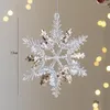 Dekoracje świąteczne fałszywe cekiny akrylowe płatki śniegu świąteczne drzewo wiszące ornament symulacja symulacja lodowego zimowego imprezy dekoracja