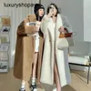 デザイナーMaxmaras Teddy Bear Coat Womens Cashmere Coatsウール冬Mファミリー新しい毛皮と統合された肥厚された中間長