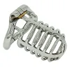 Small Chastity Cage Stainless Steel Male Chastity Device with Arc Penis Ring Cock Cage Sex Toys for Men Urethral Lock Adult Game