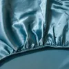 Conjuntos de cama WOSTAR Lavável cetim rayon lençol elástico capa de colchão de verão colcha de solteiro roupa de cama dupla 2 pessoas lençol 150 230721