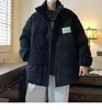 メンズジャケットコットンジャケット冬のパッド濃厚な暖かい潮モデル学生ジッパープリントソフト快適な女性