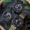 SANDA montre numérique hommes militaire armée Sport montre résistant à l'eau Date calendrier LED électronique montres relogio masculino283S