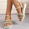 Sandalias Cuñas para Mujer Alpargatas 2024 Verano Plataforma antideslizante Mujer Ligero Casual Caminar Sandalias Mujer