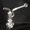 Clear Glass Bowl Shisha Oil Burner Glass Percolater Bubbler Pipes Hookah Ash Catchers For Bong Small Pot Water Pipes ZZ