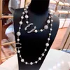 Collane a pendente designer Lettera doppia C Catene Crisatl Pearl Chokers Collana Rhinestone Women Wedding Party CcLies Jewerlry 6576