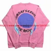 Herren Hoodies Sweatshirts Foam Print Pink Sunday Service Holy Spirit CPFM.XYZ Sweatshirts Damen Herren Kapuzenpullover mit Rundhalsausschnittyolq