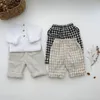 Baby Linen Pants Autumn Toddler Kids Fashion Pant Plaid Strip Casual Winter Jeans Cargo Roupa Infantil Menina Pantalones 240113