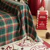 Red Plaid Couch Cover Christmas Decorations Buffalo Check Sectional for Dogs Cats Black Grid 3 Seater Cushion Covers 240115
