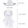 Boinas Sombrero de vaquero occidental País Vaquera Fiesta de bodas Po Props Headwaer Regalos