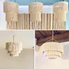 Geweven hangend tapijt Boheems macrame kwastje lampenkap Boho hangende lichtafdekking Noordse woonkamer lampenkap Home Decor 240115