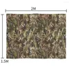 Tents And Shelters 1.5m X 2m Fence Canopy Net Fabric Cloth Camouflage Shade Lightweight Waterproof For Hunting Camping Outdoor Decoration