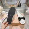 Designer Flat Heels Women Dress Shoes Brand Slippers Bow Fashion Elegant Women Fashion Home Wedding Comfort Shoes White Pink Red