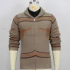 New Men's Clothing Cow Head Jacquard Zipper Knitted Sweater Jacket Autumn And Winter Thick Needle Sweater For Men