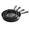 Kastpannor gjutjärn stekpanna 14/16/20 cm non-stick stekt stekpanna äggpannkakan för gasinduktion cooker universal köksredskap