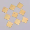 Charms 18mm 10pcs Copper Square Equilateral Graphic Plane Pendant DIY Bracelet Necklace Jewelry Findings Accessories Making