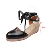 MCCKLE Vrouwen Wiggen Sandalen Enkelbandje Vrouw Espadrilles Smalle Band Gesloten Teen Vrouwelijke Zomer Schoenen Dames Platform Sandaal 240113