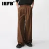 IEFB vêtements pour hommes printemps pantalons décontractés ample droite mode coréenne Simple couleur unie couleur unie pantalon masculin 9A6959 240115