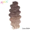 Onda do corpo mágico cabelo de crochê 24 Polegada macio longo cabelo sintético deusa tranças cabelo natural ondulado ombre loira extensões de cabelo 240115