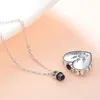 Pendentif Colliers Love Heart Pet Crémation Urne Collier Gris Chien Bijoux Memorial Souvenir Romantique Amant Gift246R