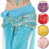 Scene Wear Women Sexig Belly Dance Hip Scarf Wrap Belt för Thailand/Indien/Arab Dancer Kjol Midjekedja Show Costume Sequins Tassels