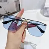 Lunettes de soleil Blue Cat Eye Femmes Lunettes de mode sans monture pour hommes Vintage Drop Sonnenbrille Gafas De Sol Lentes