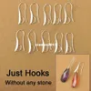 100x DIYメイキング925 Sterling Silver Jewelry Insurels Hook Earing Pinch Bail Earwires for Crystal Stones Beads2323