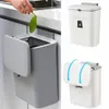 Waste Bins Hanging Trash Can with Lid Large Capacity Kitchen Recycling Garbage Basket Cabinet Door Bathroom Wall Mounted Bin Dustb2832