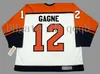 Jersey de hockey personalizado vintage 12 SIMON GAGNE 19 MIKAEL RENBERG 21 DAVE BROWN 23 ILKKA SINISALO 37 ERIC DESJARDINS 17 CRAIG BERUBE Naranja Whit