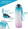 061L Fitness Water Bottle with Time Stamp Leak Proof Gourde Tritan BPA Free Suitable for Gym Camping and Outdoor Bottles 240115