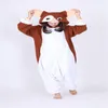 2018 New Kawaii Brown Gremlins Gizmo Cosplay Costume Onesies Halloween karnawałowa przyjęcie świąteczne dla dorosłych Monkey Onesie Tops 277a