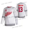 Maillot des Red Wings de Detroit 2021 Rétro inversé 71 Dylan Larkin 9 Gordie Howe 13 Pavel Datsyuk 19 Steve Yzerman Maillot de hockey