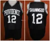 12 God Shammgod Providence Branco Preto Retro Clássico College Basketball Jersey Mens Ed Personalizado Número e Nome Jerseys