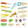 Tools Workshop Educational Montessori Kids Toys Wooden Toolbox Pretend Play Set Preschool ldren Nut Screw Assembly Simulation Carpenter Toolvaiduryb