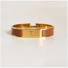 Bangle 2022 Alta Qualidade Designer Design Aço Inoxidável Fivela de Ouro Pulseira Moda Jóias Homens e Mulheres Pulseiras Drop Delivery Otavy