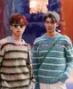 Men's Sweaters Green Mohair Stripe Knit Sweater Men Women B Quality Round Ne Oversize Sweatshirtsyolq