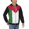 Men's Jackets MSIEESO Palestine Flag Hoodies Fashion Mens Zip Up Hoodie Striped Splicing Sweatshirt Casual Streetwear DropshippingL240115