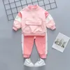 Spring Autumn Baby Girl Clothes Children Casual Jacket Pants 2PcsSets Toddler Sports Costume Infant Outfits Kids Tracksuits 240113