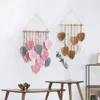 Leaves Tassels Hand-woven Macrame Wall Hanging Ornament Bohemian Craft Decoration Leaf Tapestry For Home Living Room Decors 240115