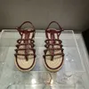 24ss Romeinse sandalen met touwbodem, zware industrieketen, damesmode, luxe designersandalen