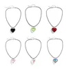 Ожерелья с подвеской в форме сердца, цепочка на ключицу для женщин и девочек, ожерелье с восковой линией, подарок на день рождения
