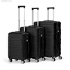 Maletas 3 unids Conjunto de equipaje ABS Hardshell Maleta de viaje Bolsa de equipaje con rueda giratoria silenciosa Maleta grande de 20 pulgadas Q240115