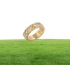 Pierścień biżuterii mody 3 rzędowy pełny diamentowy tytanowa stalowa miłość Pierścień Mężczyźni i kobiety pierścionki dla miłośników Para prezent 3 Kolor Select8165630