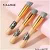 Pinceaux de maquillage Brosse unique Cheveux doux Tête oblique Fond de teint liquide Ombre à paupières Biseau Outil de beauté Maquiagem Drop Livraison Outils de santé OTBRQ