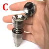 Universal Domeless 6 i 1 titan naglar 10mm 14mm 18mm Joint Male and Female GR2 Domeless Nail Glass Bongs Water Pipes Dab Rigs Tools Tools