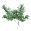 Dekorativa blommor 10st Artificial Cypress Leaf Short Branch Christmull Decoration Pine Needle Diy Wreath Material