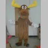 2020 Discount usine le costume de mascotte d'orignal marron tête pour Chrismtas pour adulte à porter 2954