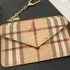 Fashion Ladies Designer Card Bag Keychain Double coin purse Checked Key Men's Driving key link bag