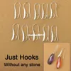 100x DIYメイキング925 Sterling Silver Jewelry Insurels Hook Earing Pinch Bail Earwires for Crystal Stones Beads273Q