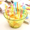 Forks 50pcs Colorful Bento Pastry Fruit Picks Lunch Box Accessory Decor Tool Random Color